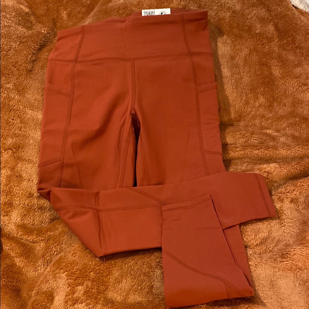 Brown Leggings Earthy Tone Casual Wear